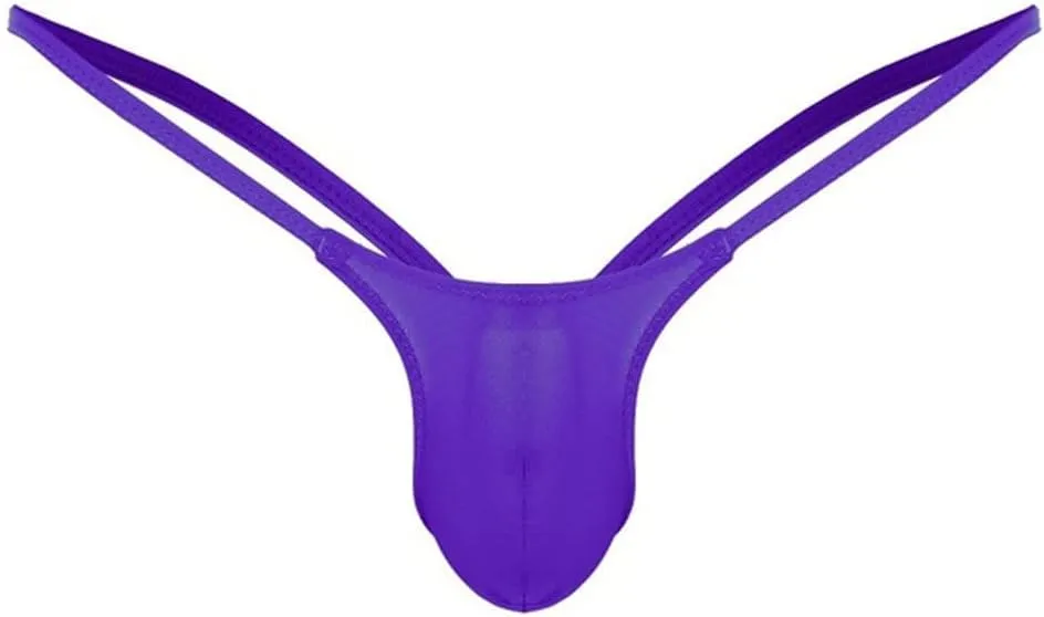 10 Pack Silky Bulge Pouch Briefs for Men Ice silk Low Rise Thong G-String Elephant Nose Sissy Underpants Underwear