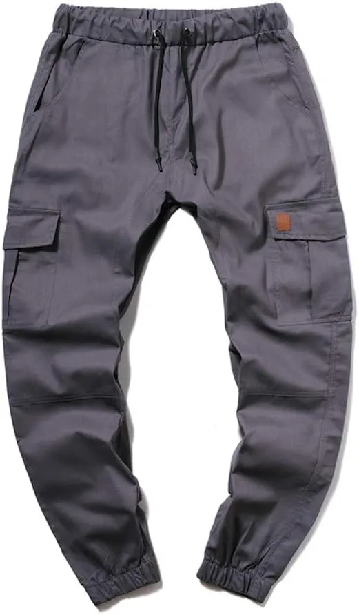 2024 Mens Fashion Joggers Pants Slim Cargo Hiking Pants Drawstring Sports Long Sweatpants Workout Sport Track Trousers