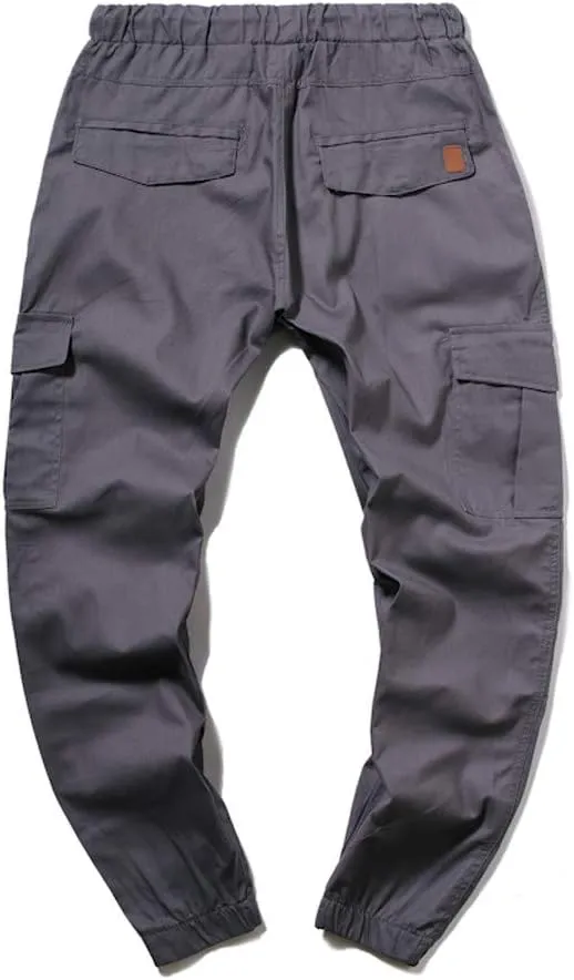 2024 Mens Fashion Joggers Pants Slim Cargo Hiking Pants Drawstring Sports Long Sweatpants Workout Sport Track Trousers