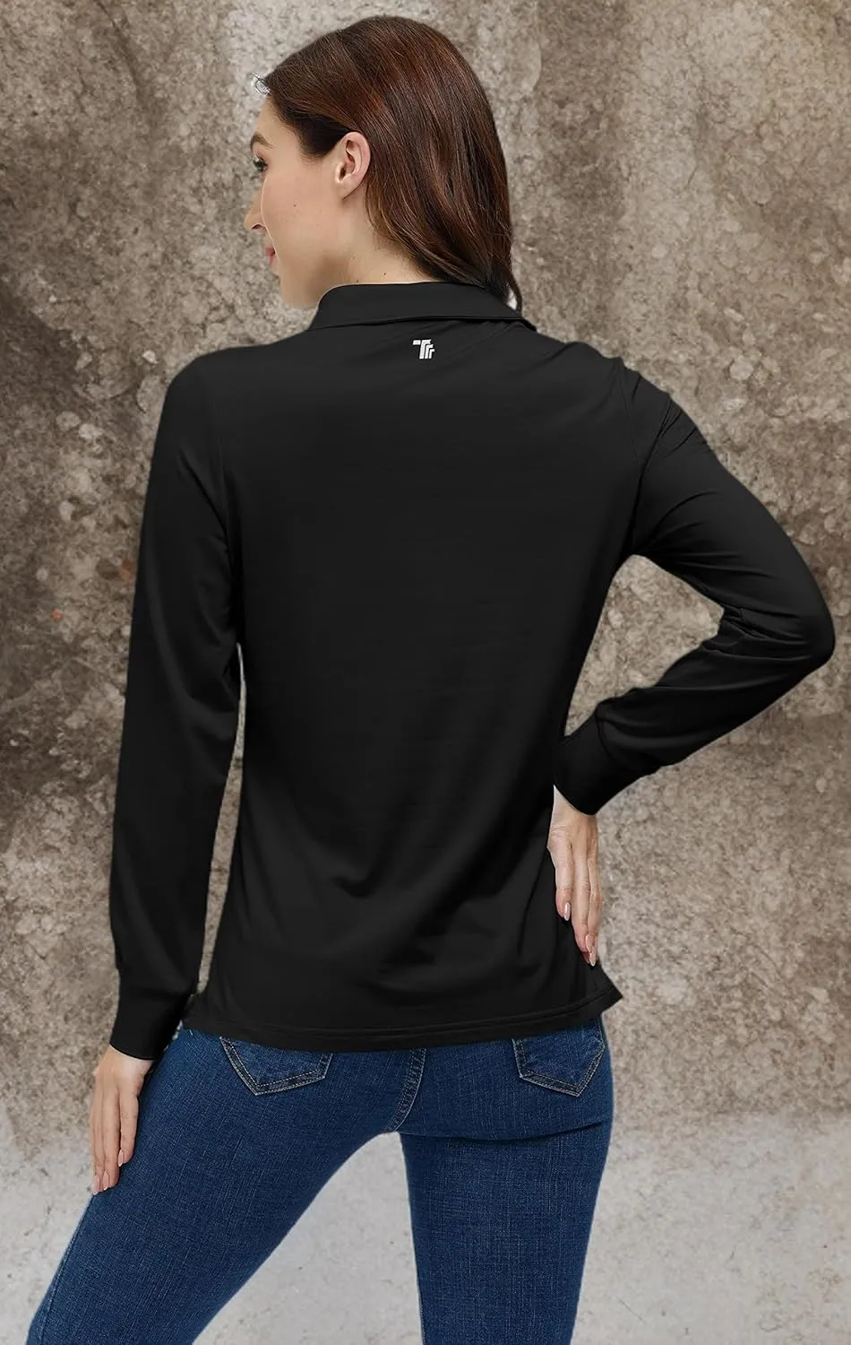AIRIKE Golf Polo Shirts for Women Long Sleeve Colourful Quick-Dry Workwear & Activewear-Womens Athletic Apparel