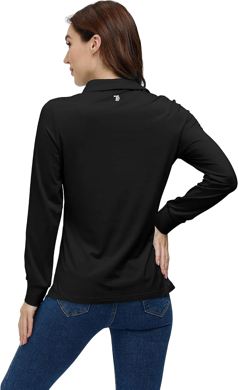 AIRIKE Golf Polo Shirts for Women Long Sleeve Colourful Quick-Dry Workwear & Activewear-Womens Athletic Apparel