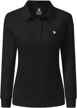 AIRIKE Golf Polo Shirts for Women Long Sleeve Colourful Quick-Dry Workwear & Activewear-Womens Athletic Apparel
