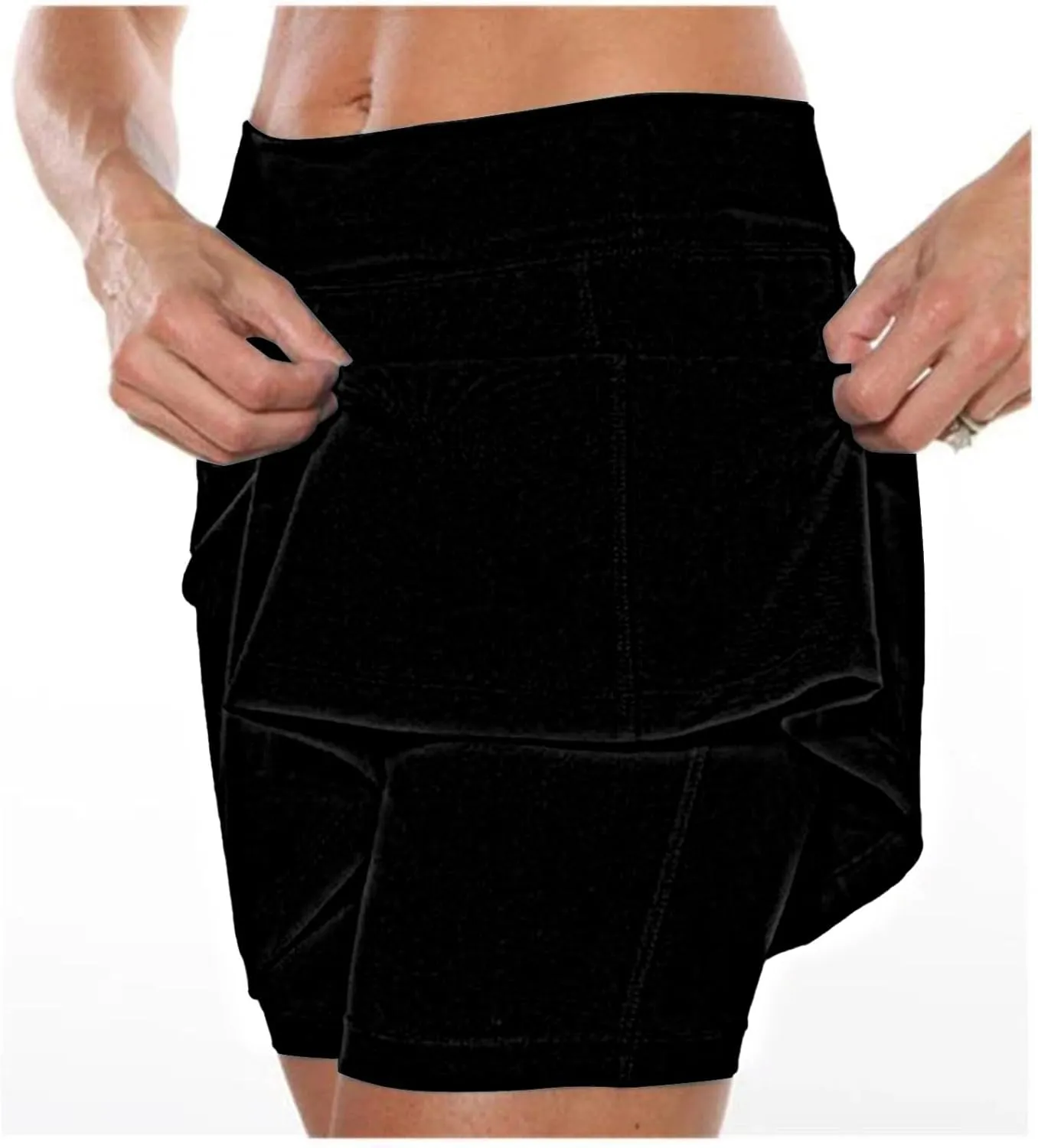 Athletic Skirt with Shorts for Women Golf High Waisted Tennis Skirt Tummy Control Plus Size Skort with Pockets