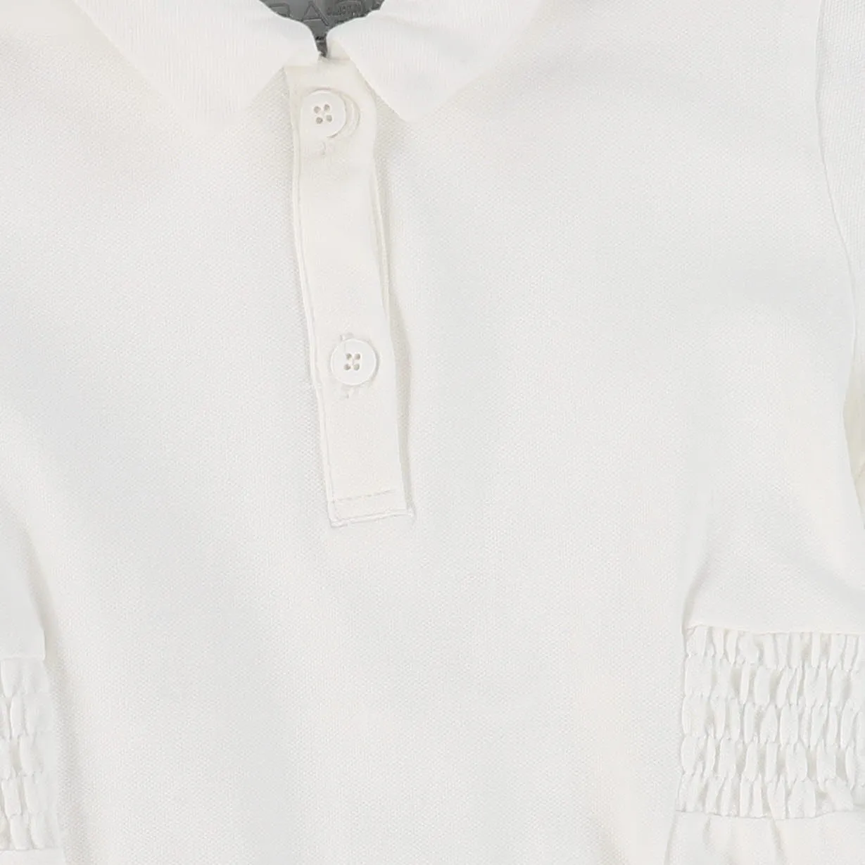 BACE COLLECTION WHITE PIQUE VARSITY SS DRESS [FINAL SALE]