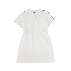 BACE COLLECTION WHITE PIQUE VARSITY SS DRESS [FINAL SALE]