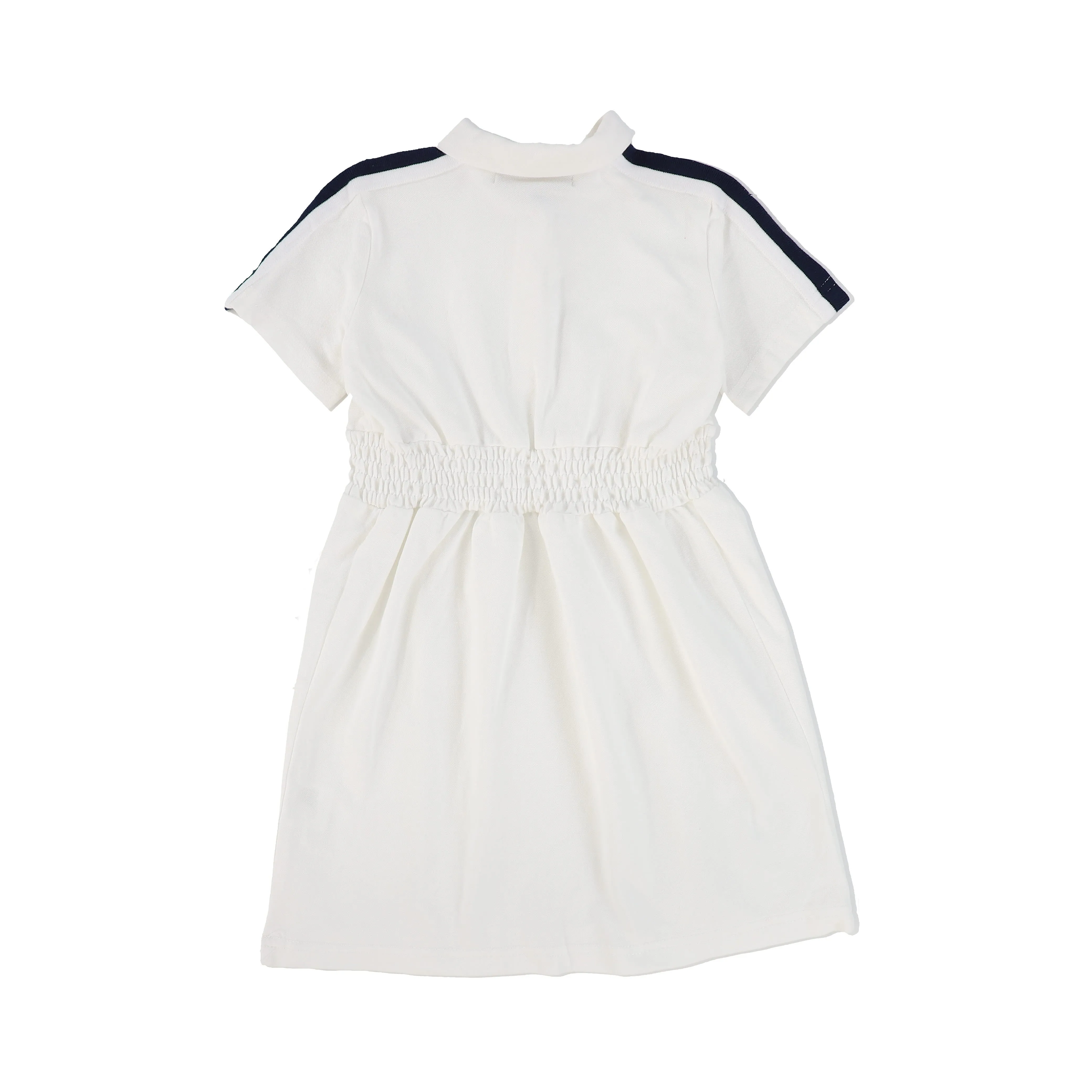 BACE COLLECTION WHITE PIQUE VARSITY SS DRESS [FINAL SALE]