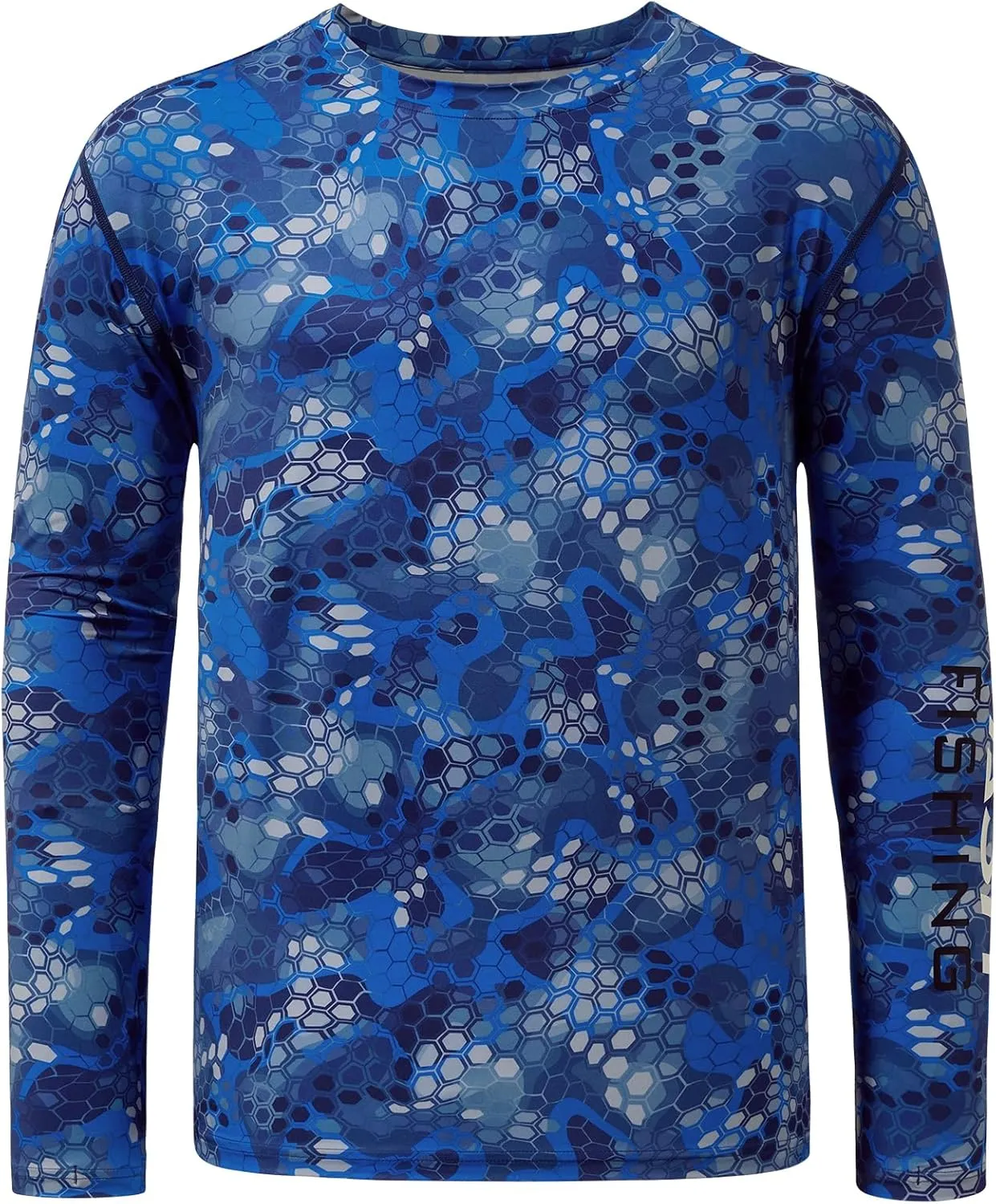 BASSDASH Mens UPF 50  Camo Long Sleeve Shirts Quick Dry Lightweight Performance Shirt for Outdoors Fishing Hiking