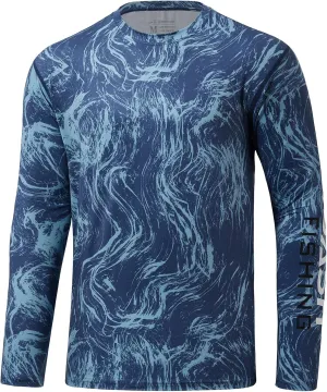 BASSDASH Mens UPF 50  Camo Long Sleeve Shirts Quick Dry Lightweight Performance Shirt for Outdoors Fishing Hiking