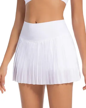 Betaven Pleated Tennis Skirt for Women with Shorts Pockets High Waisted Golf Skirts Flowy Athletic Skorts