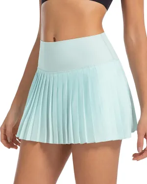 Betaven Pleated Tennis Skirt for Women with Shorts Pockets High Waisted Golf Skirts Flowy Athletic Skorts