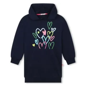 BILLIEBLUSH GIRLS HOODED SWEATDRESS W/ HEART GRAPHIC