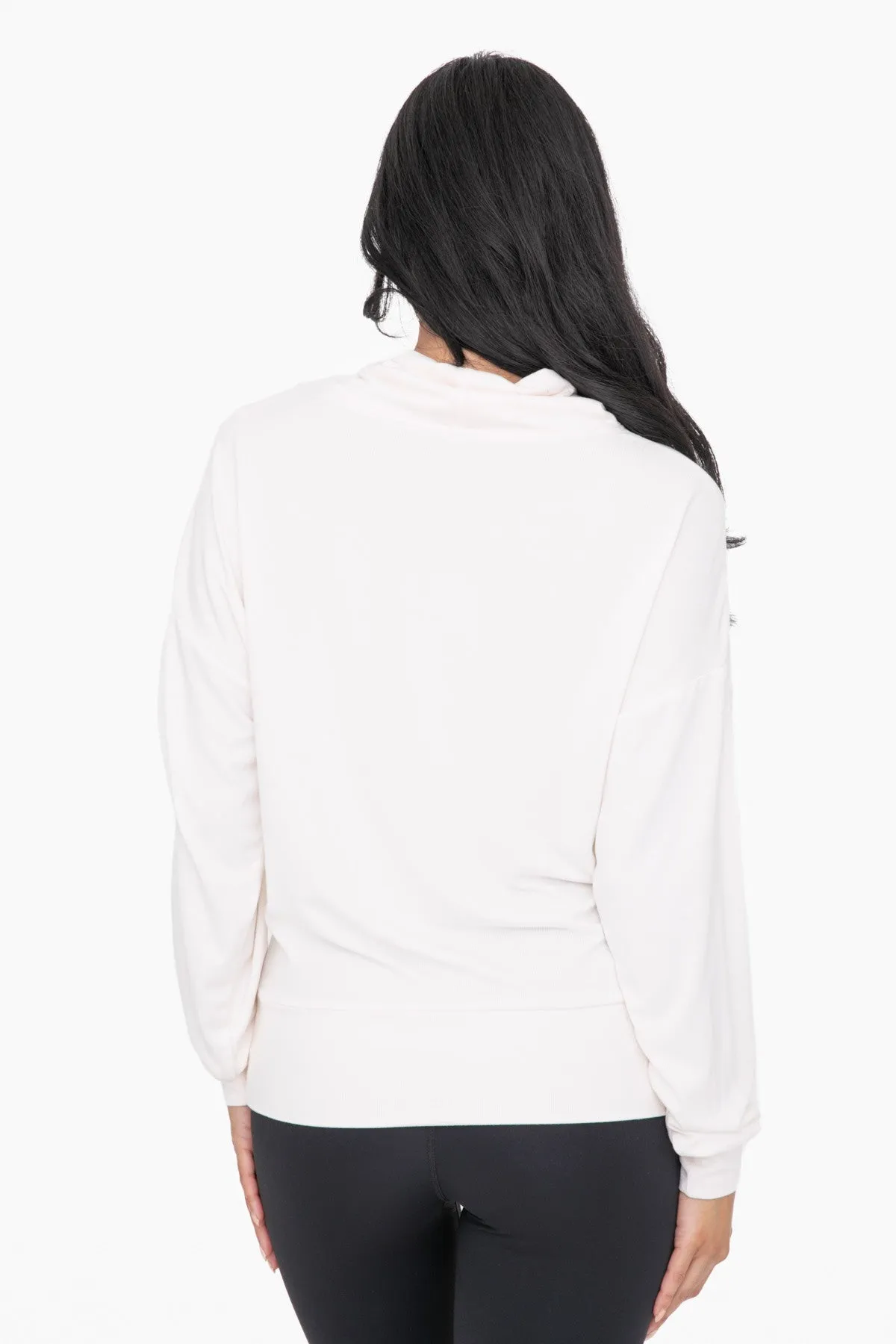 Brushed Cowl Neck Top