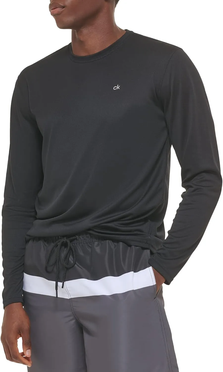 Calvin Klein Men's Standard UPF 40  Long Sleeve Quick Dry Swim Shirt