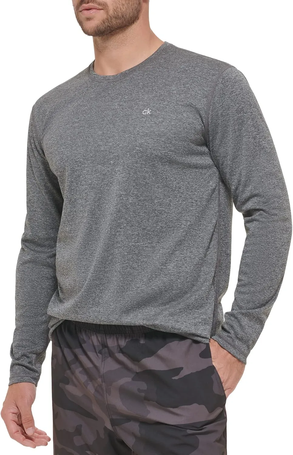Calvin Klein Men's Standard UPF 40  Long Sleeve Quick Dry Swim Shirt