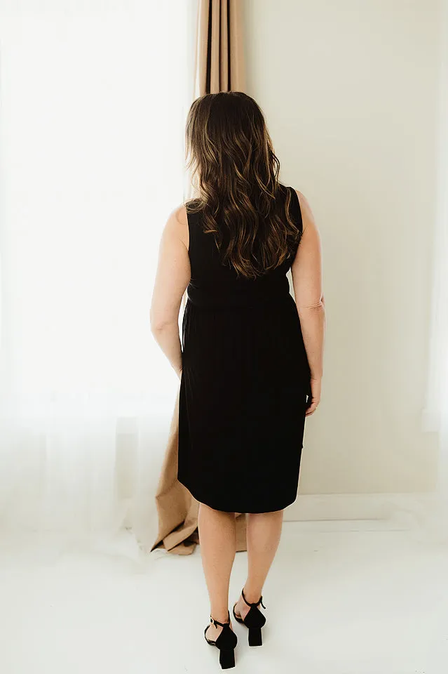 Casual Sleeveless Button Dress