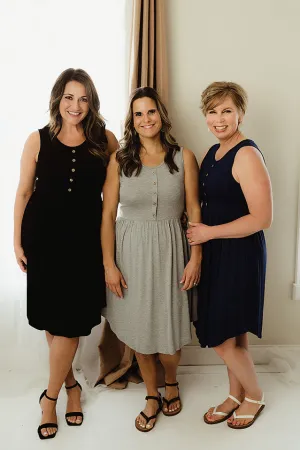 Casual Sleeveless Button Dress