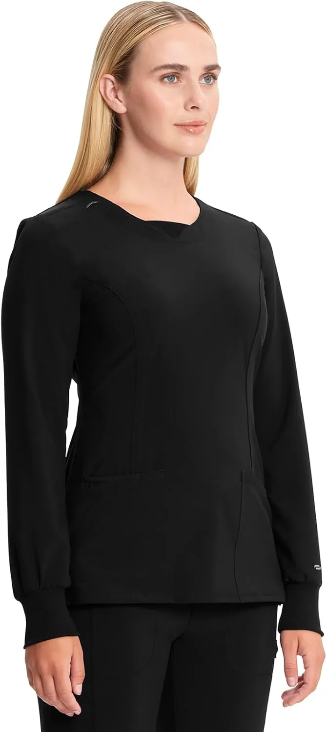 Cherokee Long Sleeve Scrubs for Women, 4-Way Stretch Performance Fabric CK781A