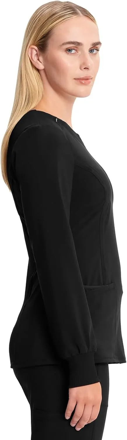 Cherokee Long Sleeve Scrubs for Women, 4-Way Stretch Performance Fabric CK781A