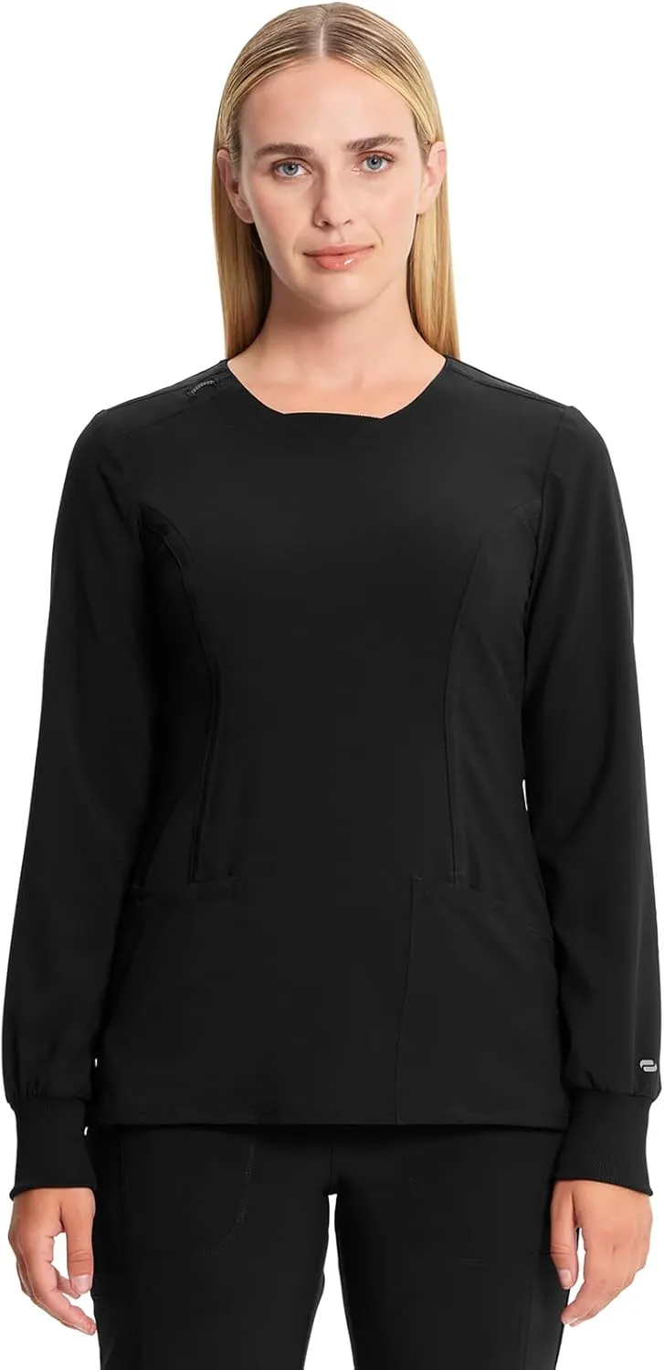 Cherokee Long Sleeve Scrubs for Women, 4-Way Stretch Performance Fabric CK781A