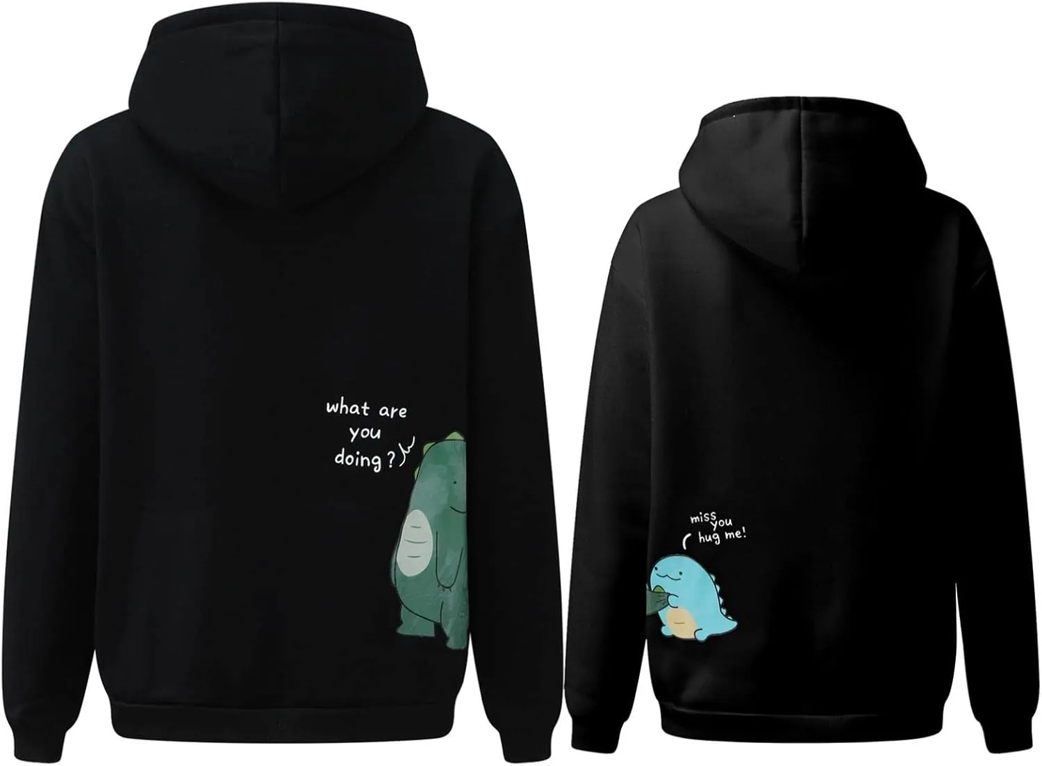 Cokino Matching Couple Hoodie Set,Pullover Hoodie Oversized Sweatshirt for Women Dinosaur Activewear Cute Couple Gifts