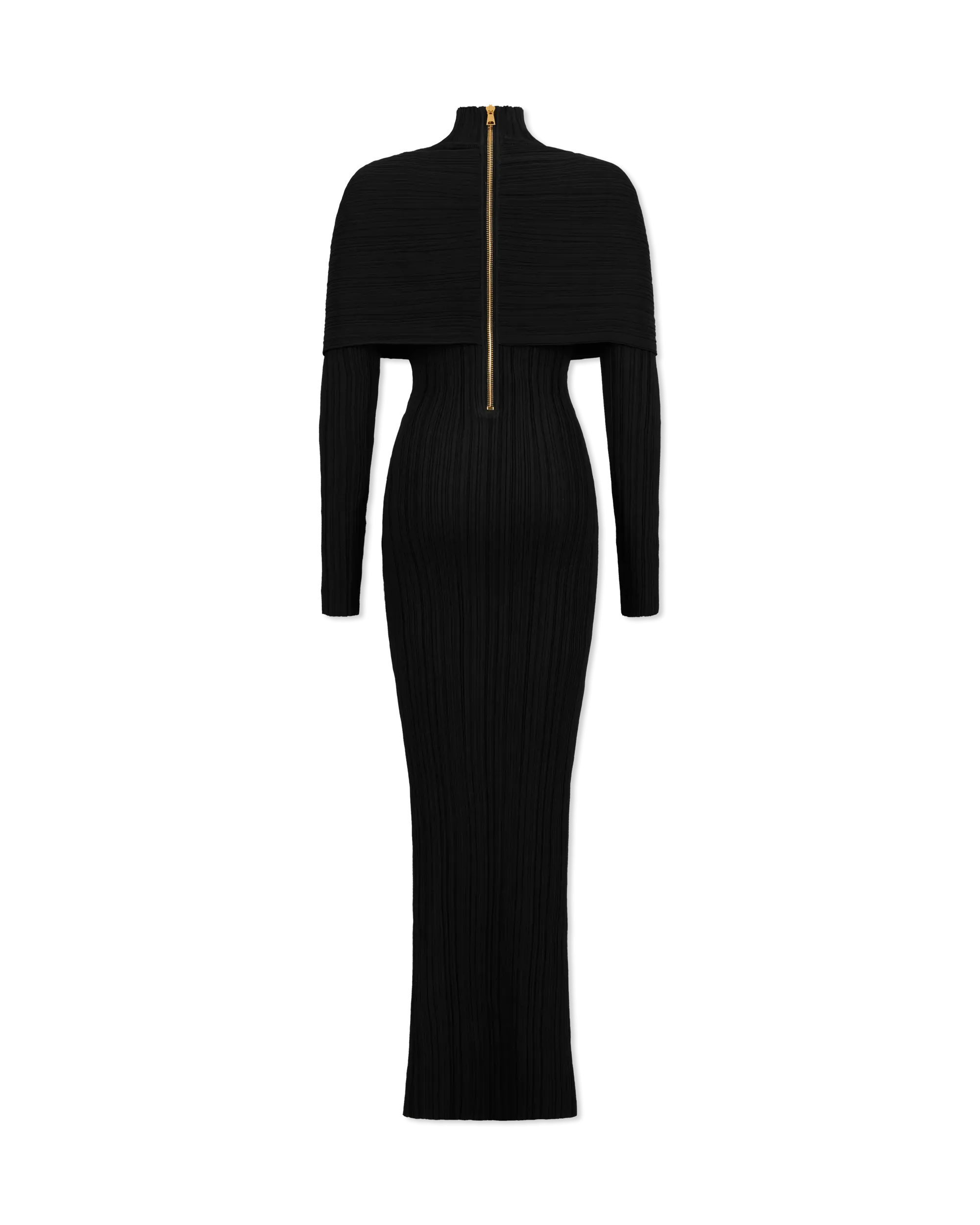 Criss Cross Pleated Knit Maxi Dress