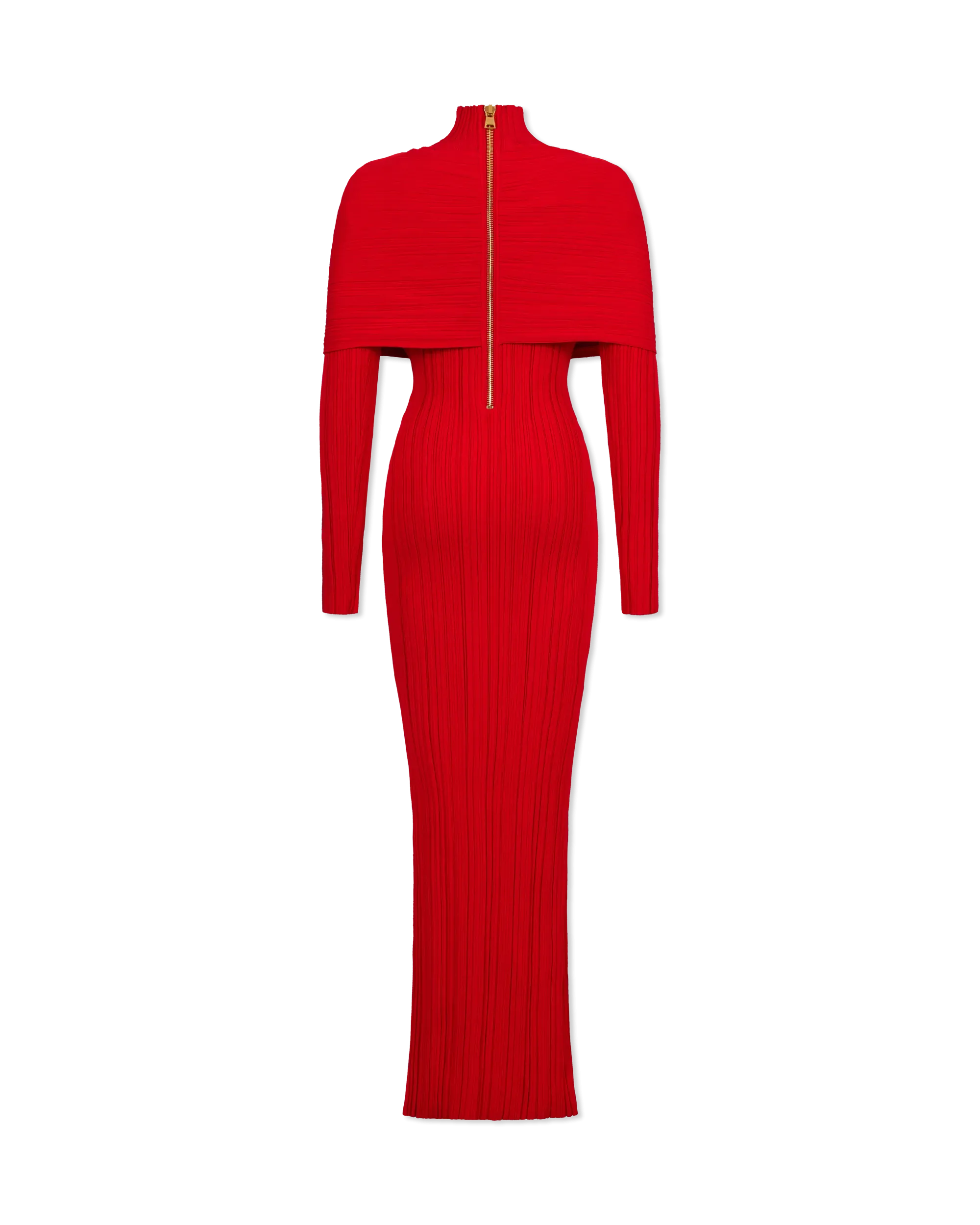 Criss Cross Pleated Knit Maxi Dress