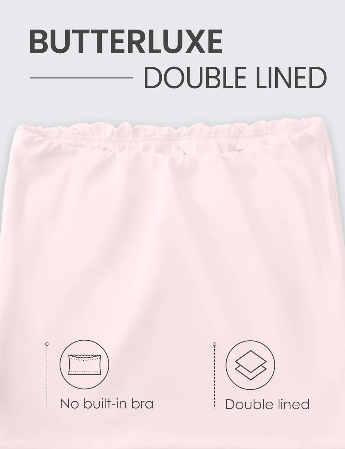 CRZ YOGA Butterluxe Double Lined Tube Tops for Women Going Out Crop Sleeveless Tank Bandeau Strapless Casual Shirts