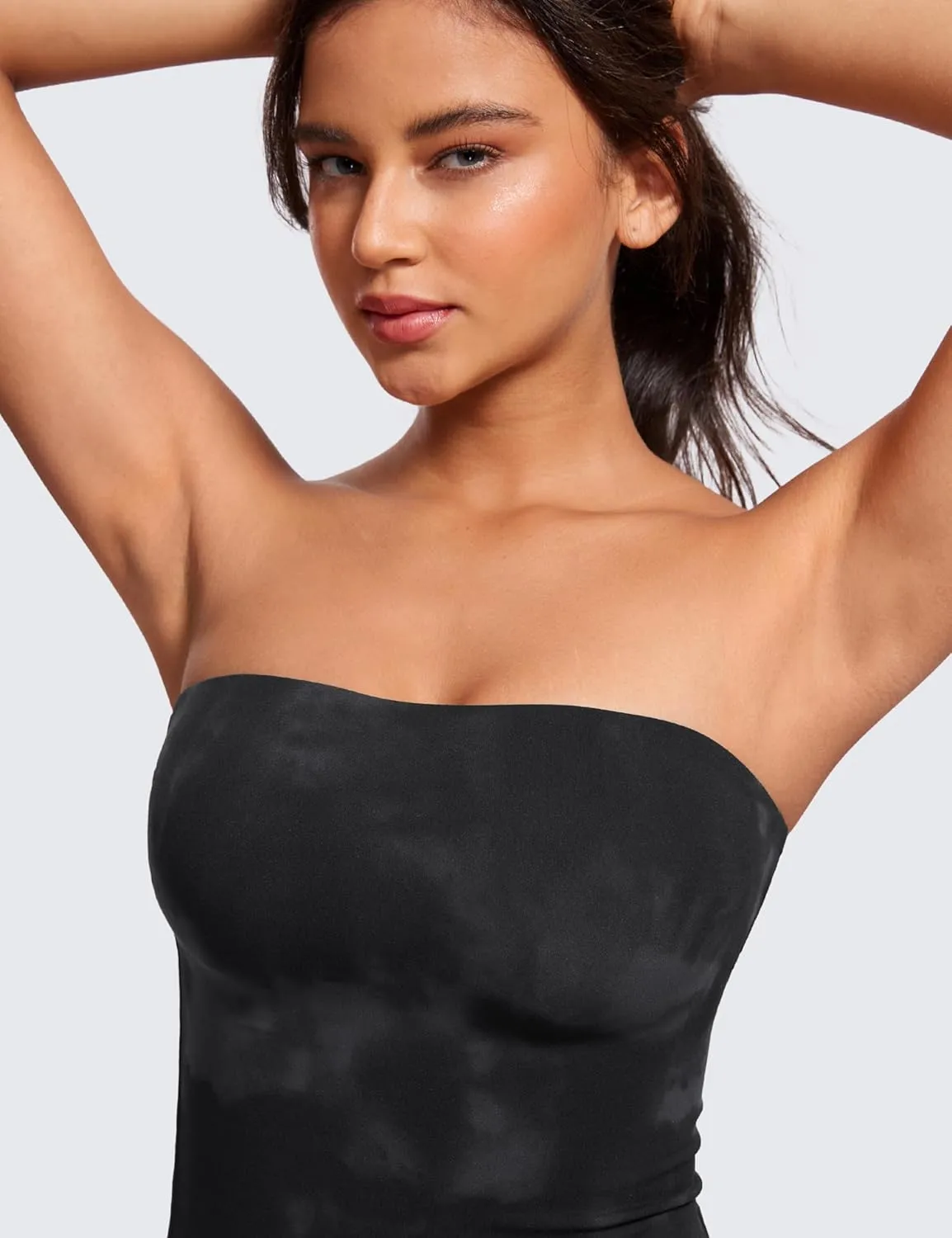 CRZ YOGA Butterluxe Double Lined Tube Tops for Women Going Out Crop Sleeveless Tank Bandeau Strapless Casual Shirts