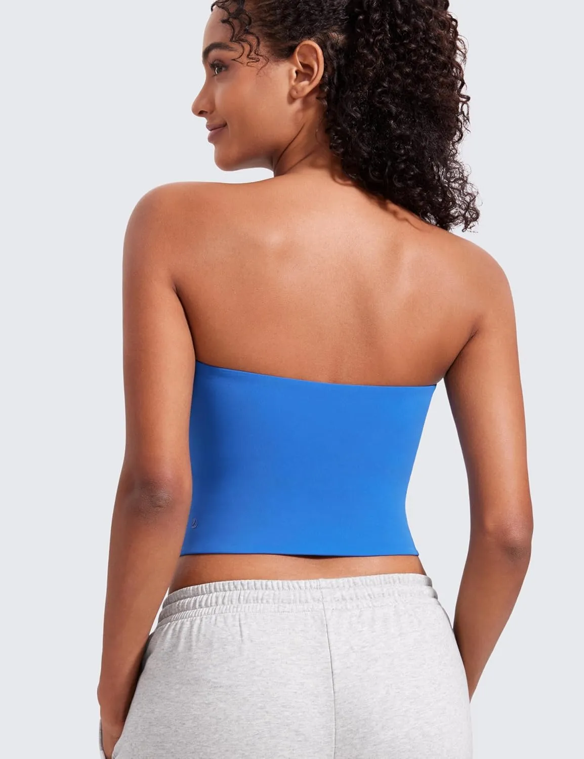 CRZ YOGA Butterluxe Double Lined Tube Tops for Women Going Out Crop Sleeveless Tank Bandeau Strapless Casual Shirts