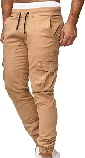 Ctreela Fashion Slim Fit Jogger for Men Hip Hop Urban Track Pants Athletic Low Rise Chino Pants Gym Training Workout Pants