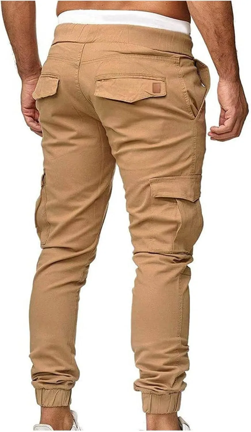Ctreela Fashion Slim Fit Jogger for Men Hip Hop Urban Track Pants Athletic Low Rise Chino Pants Gym Training Workout Pants