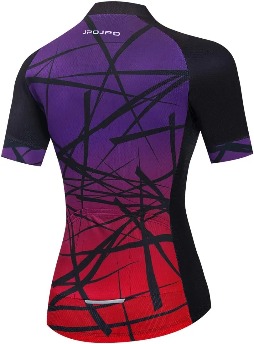 Cycling Jersey Women Summer Bike Shirts Road Bike Jackets Short Sleeve MTB Jersey Quick Dry