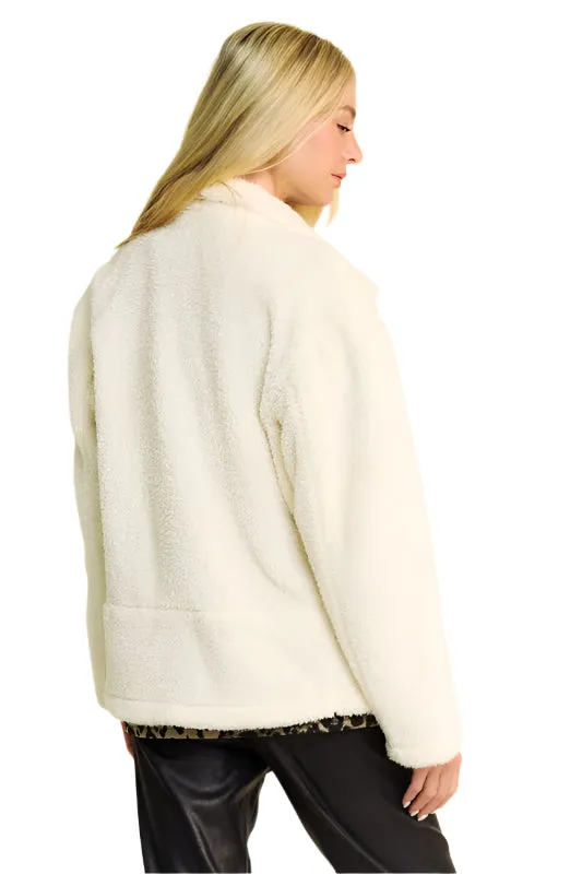 Davi & Dani Faux Fur Zip Up Jacket