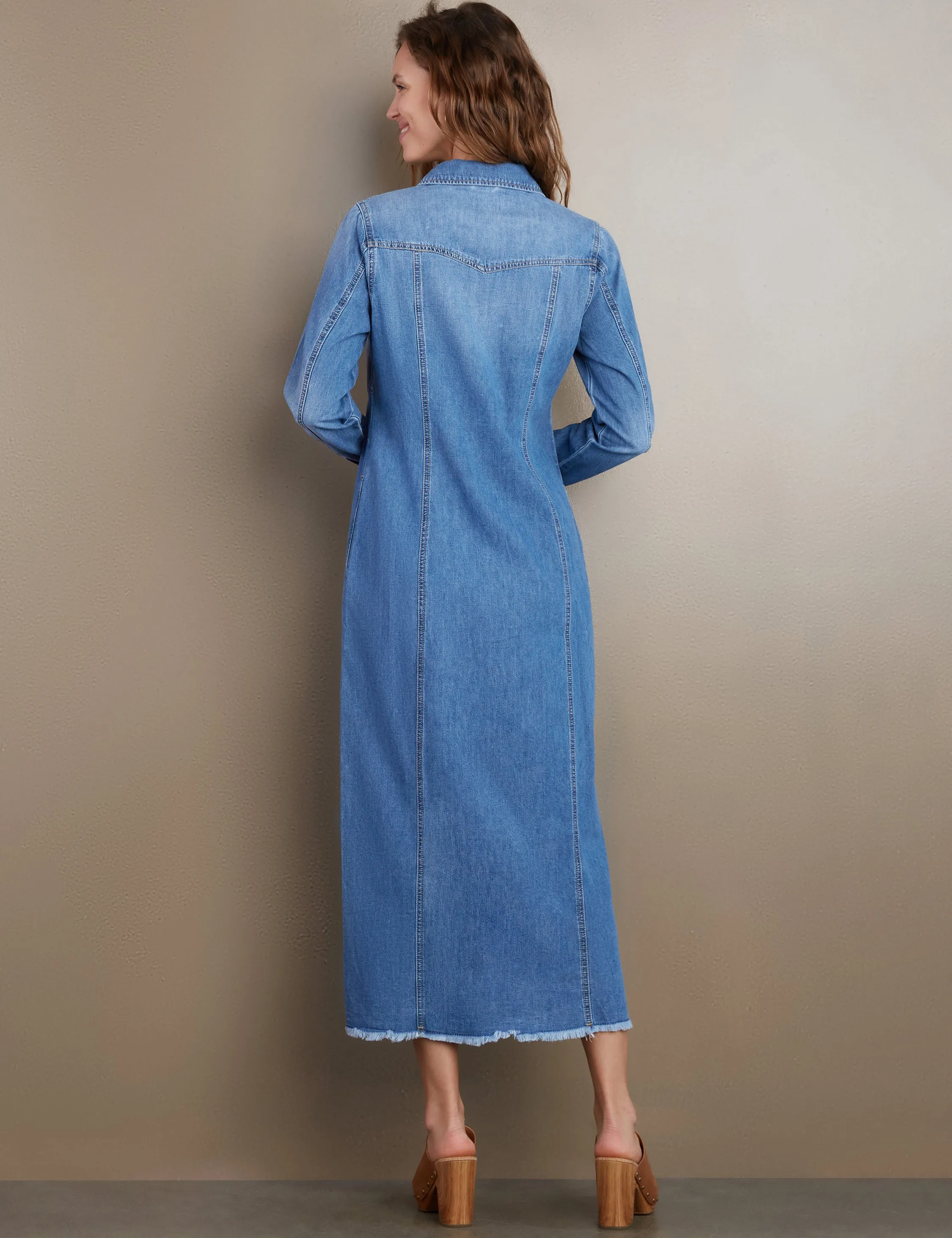 Denim Maxi Shirtdress