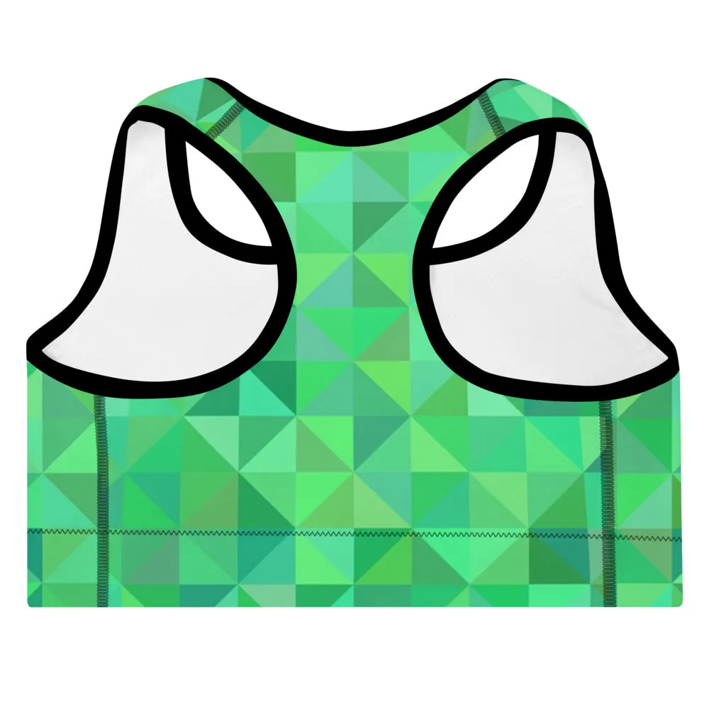 'Emeralds' padded sports bra