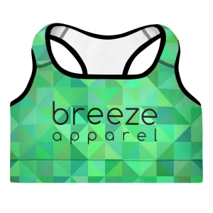 'Emeralds' padded sports bra