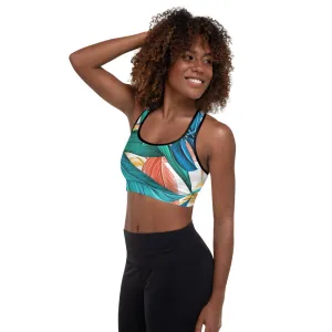 'Feelin' Tropical' padded sports bra