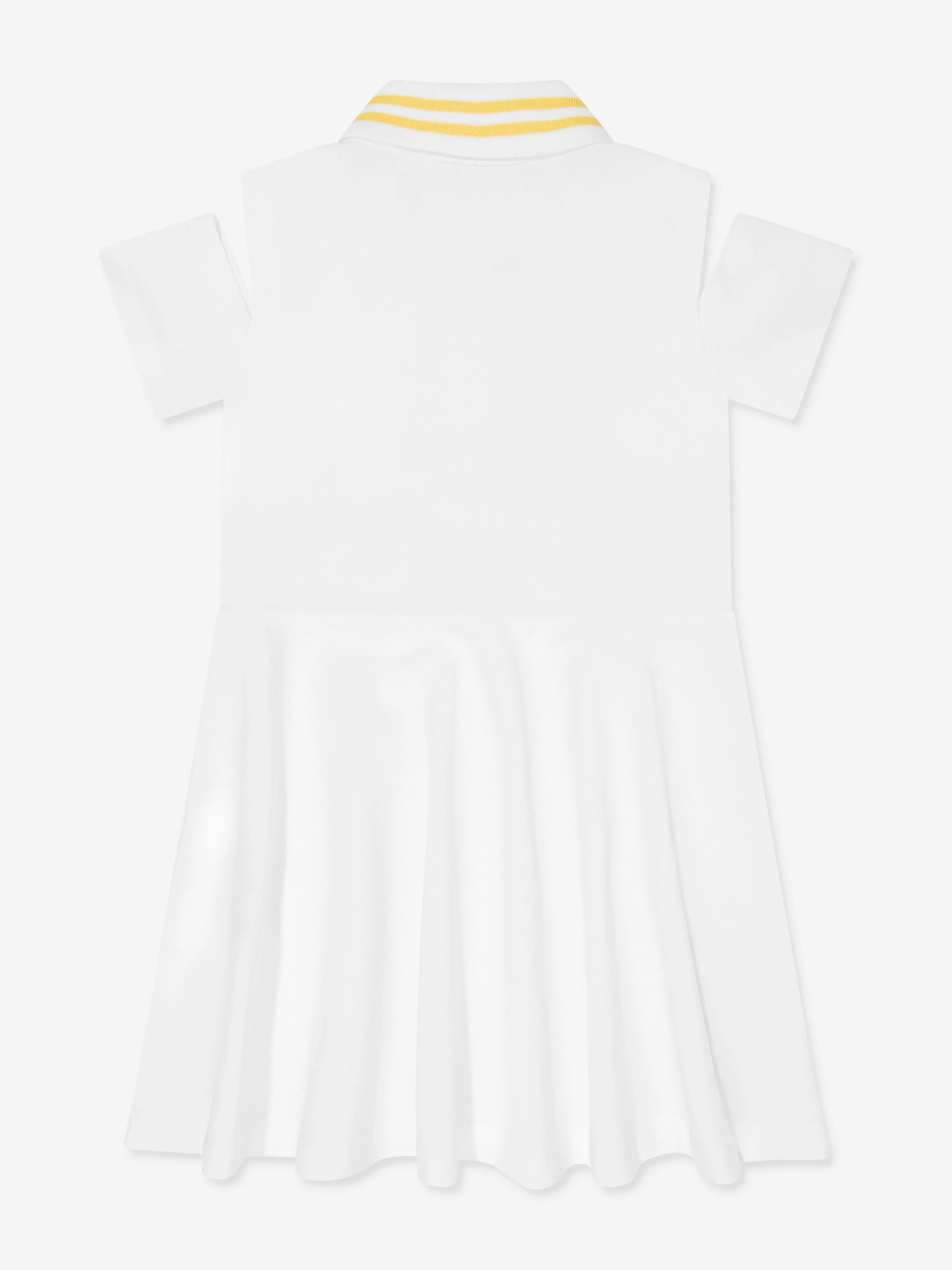 Fendi Girls Logo Polo Dress in White