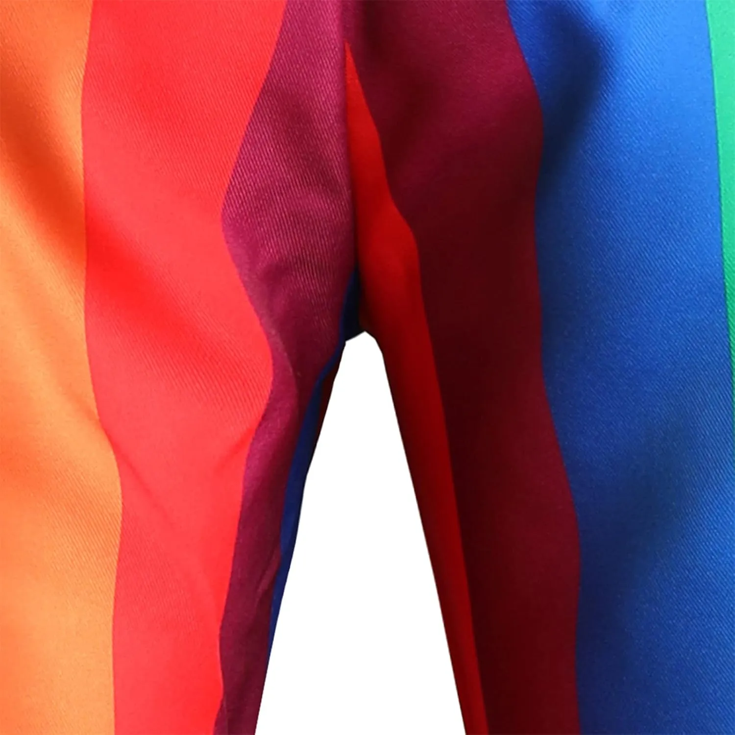 Finelylove Rainbow Pants for Men Flat Front Twill Dress Pants Slim Fit Stretch Casual Chino Pants Stripe Pride Pants