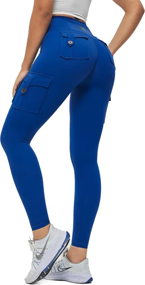 FIRM ABS Women's Active wear Leggings,Cargo Pockets Design, Squat-Proof and Non See-Through Pants for Workout, Yoga, Running