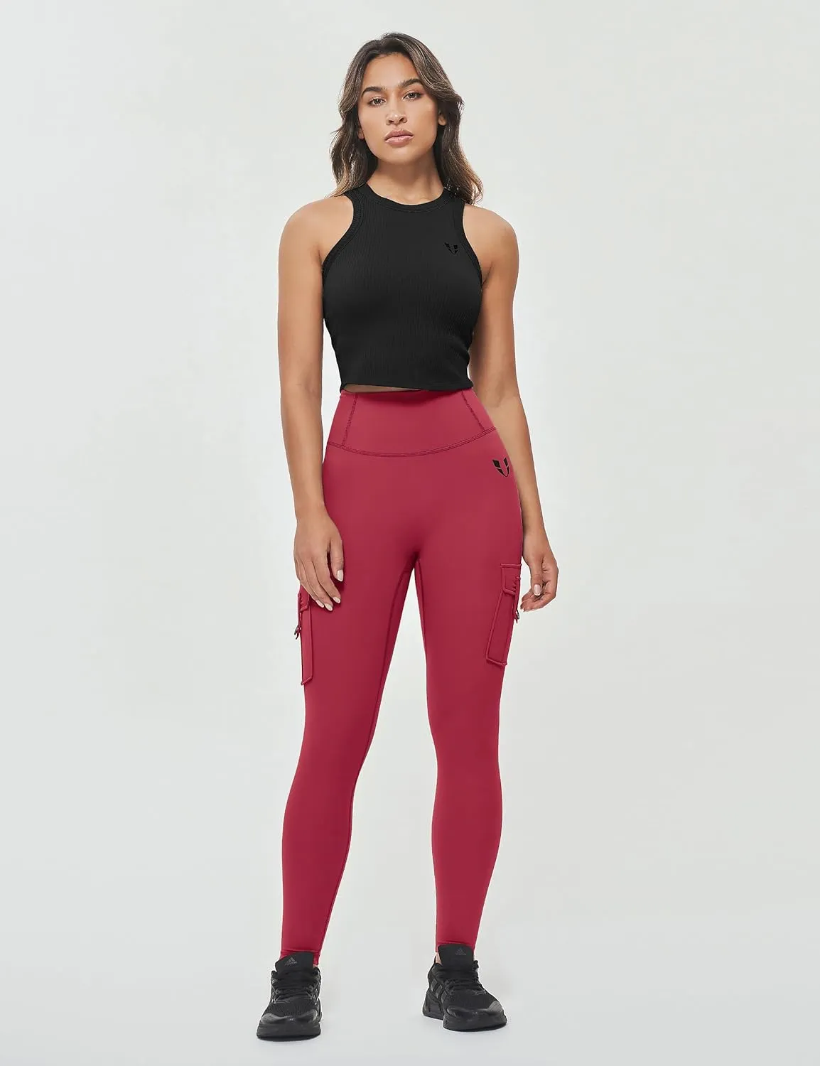 FIRM ABS Women's Active wear Leggings,Cargo Pockets Design, Squat-Proof and Non See-Through Pants for Workout, Yoga, Running