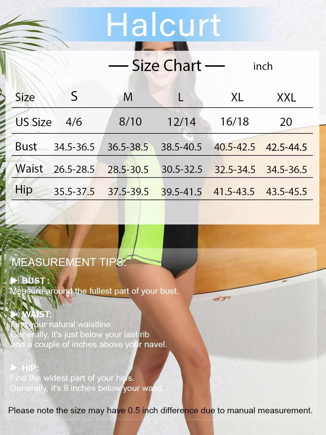 Halcurt Women's Short Sleeve Rash Guard with Built in Bra Swim Shirt UPF50  Quick Dry Lightweight Swimsuit Top