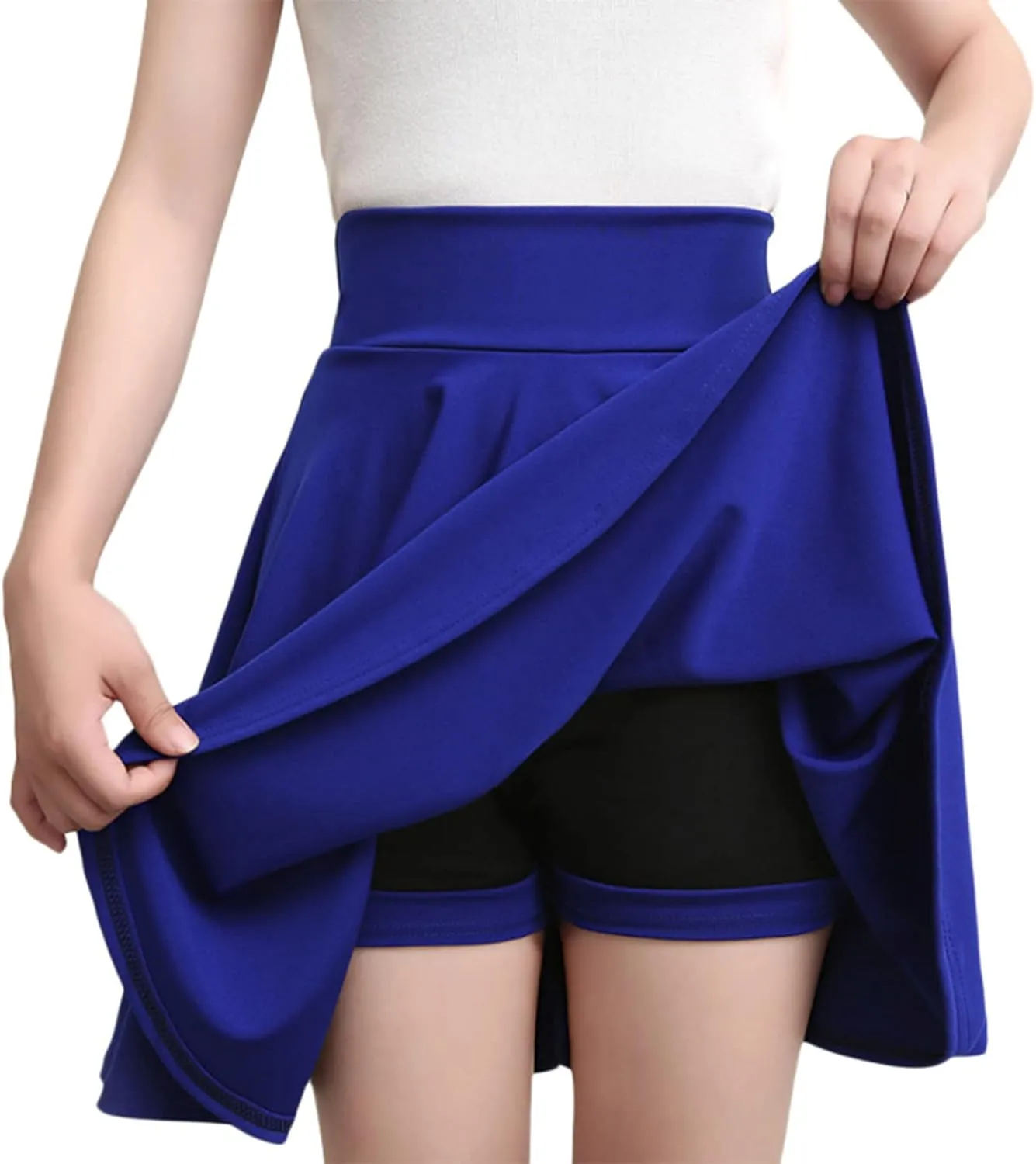 High Waist Skorts for Women Flared Mini Skirt with Shorts Workout Tennis Casual Activewear Skirts Trendy
