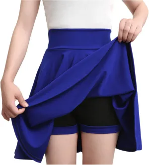 High Waist Skorts for Women Flared Mini Skirt with Shorts Workout Tennis Casual Activewear Skirts Trendy