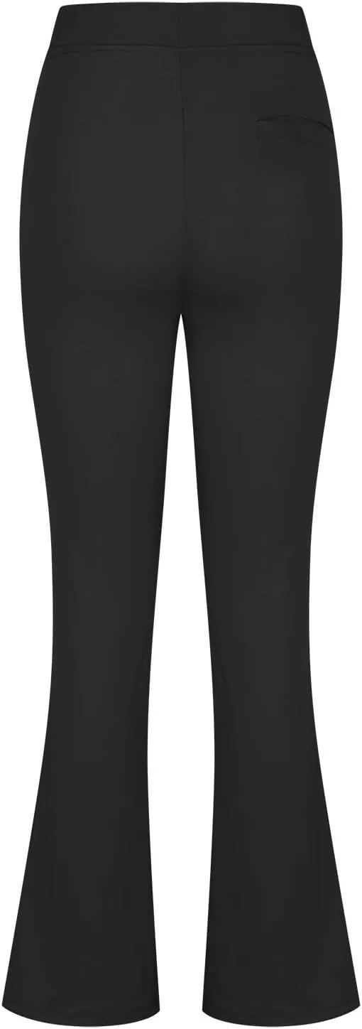 High Waisted Dress Pants for Women Stretchy Straight Leg Pant Work Trouser Business Office Casual Slacks with Pockets