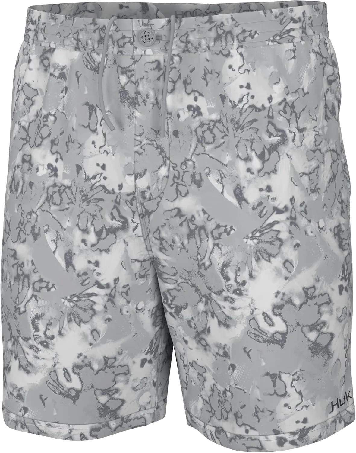 HUK Men's Pursuit Pattern Boardshorts, Quick-Dry Swimsuit