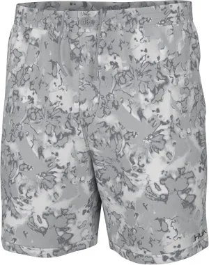 HUK Men's Pursuit Pattern Boardshorts, Quick-Dry Swimsuit