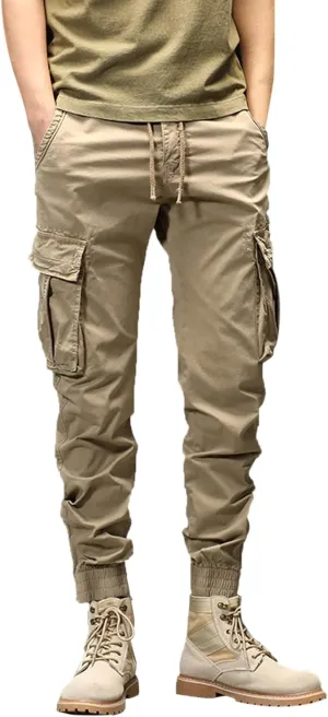 Jogger Pants for Men 2024 Outdoor Tactical Pants Cotton Drawstring Waist Running Workout Harem Pants Hiking Pants