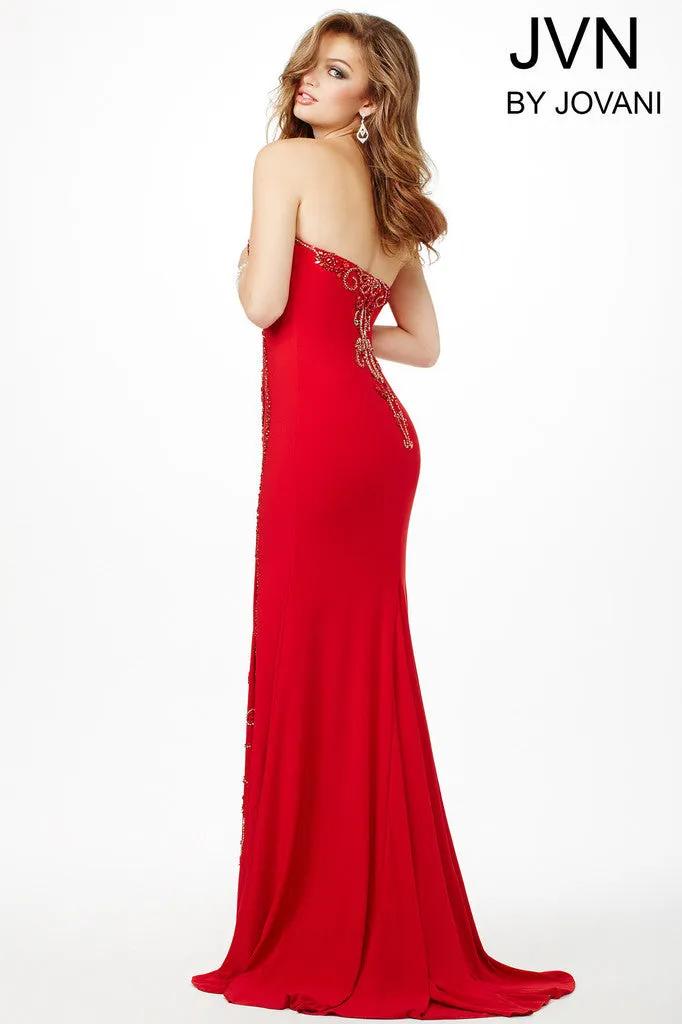 Jovani JVN33745 Size 6 Long Fitted Beaded Formal Prom Dress Evening Gown