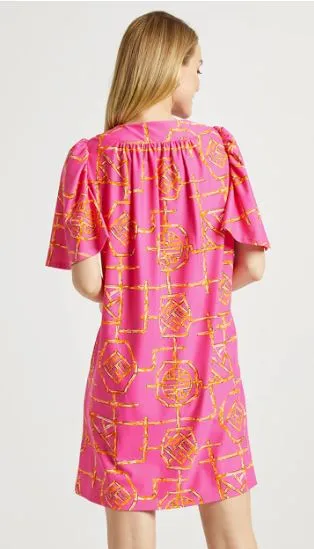 Jude Connally Willa Dress Jude Cloth Bamboo Lattice Pink/Apricot